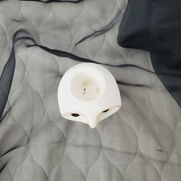 Modern OWL CANDLE Stick HOLDER Adult's White Collectible Stylish MCM Designer - Picture 5 of 7